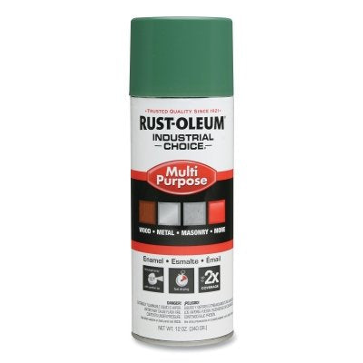 Rust-Oleum 202211 Industrial Choice 1600 System Enamel Aerosols 12 oz Pack of 6 Machine Green High Gloss