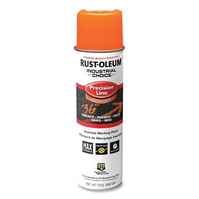 Rust-Oleum 203027V Industrial Choice Precision Line Inverted Marking Paint Fluorescent Orange 17 oz.