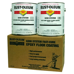 Rust-Oleum 251763 Concrete Saver 6200 System Fast-Cure Epoxy Floor Coating Ready-to-Mix Kit Silver Gray