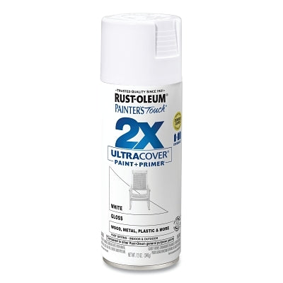 Rust-Oleum 334048 Painter's Touch 2X Ultra Cover Gloss Spray Paint Primer 12 oz White