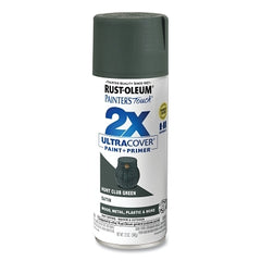 Rust-Oleum 334072 Painter's Touch 2X Ultra Cover Satin Spray Paint 12 oz Hunt Club Green