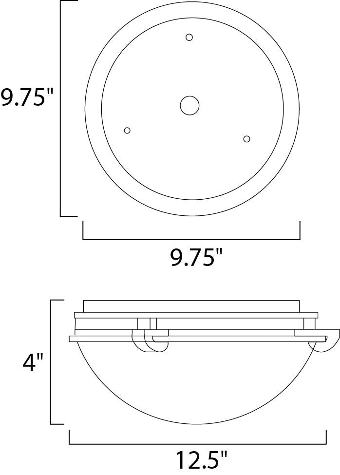 MAXIM LIGHTING Maxim Lighting 2680MRSN Malaga 2-Light Flush Mount 120W (12.5 Inch)