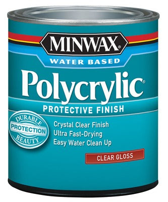 MINWAX Minwax 65555 Polycrylic Clear Gloss Finish 1 Quart