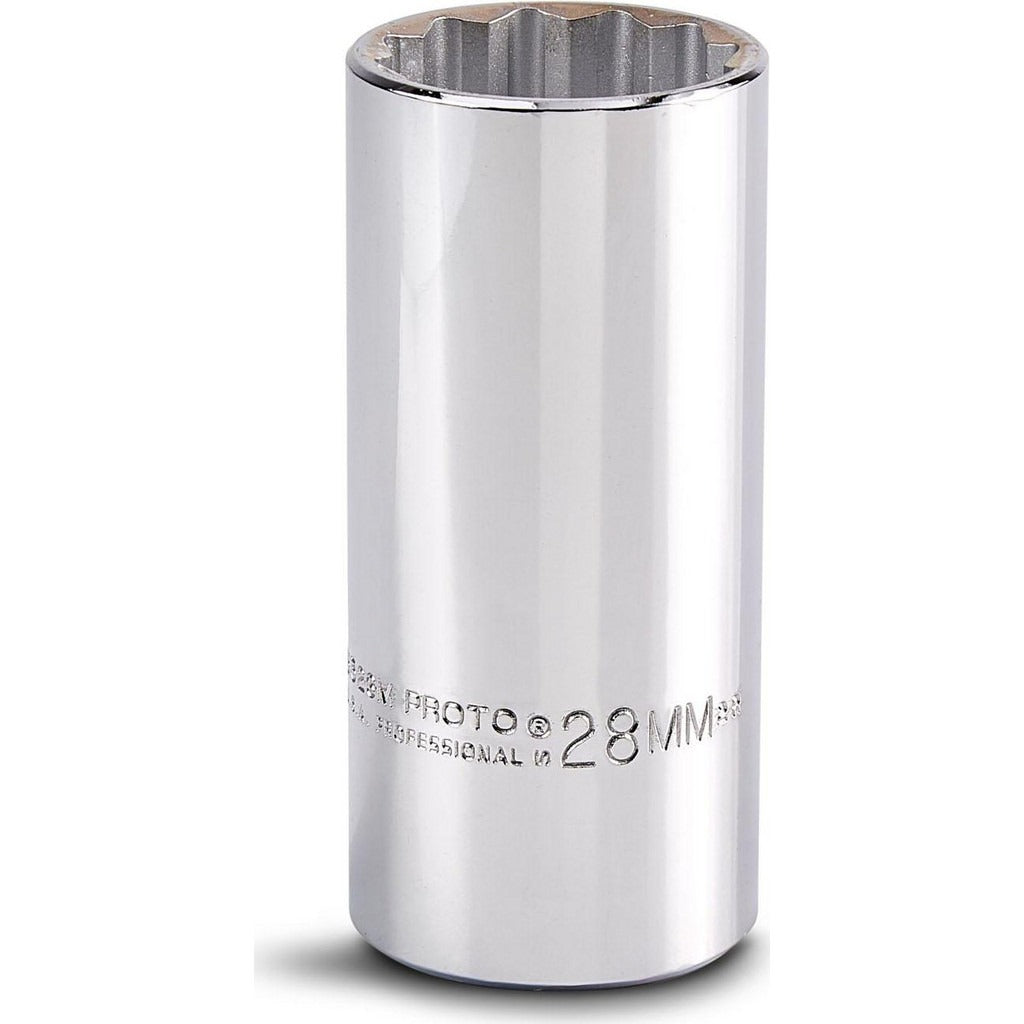 PROTO Proto J5328M Deep Hand Socket 11mm 6-point 1/2 Drive