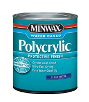 MINWAX Minwax 222224444 Polycrylic Protective Finish Clear Matte 0.5 Pt