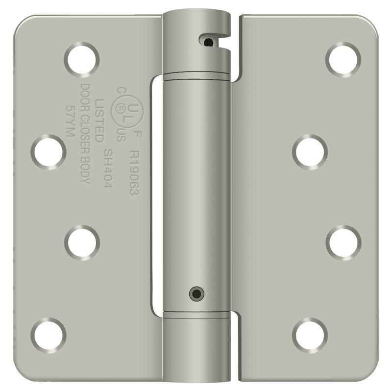 DELTANA Deltana DSH4R415 4x4 Radius Spring Hinge Satin Nickel