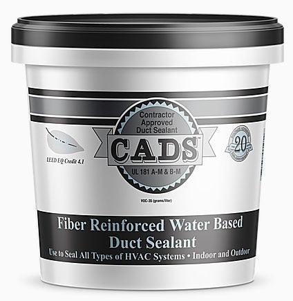 POLYMER ADHESIVES Polymer Adhesives CADS-1_WHITE Fiber Reinforced Water Based Fibrous Duct Sealant (1 Gallon Pail)