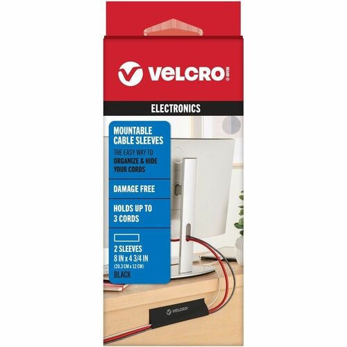 VELCRO Velcro Industries VEK30795 Cable Sleeve 8x4.75 in Black 2-pack