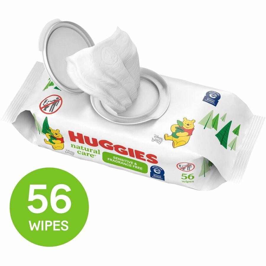 KIMBERLY-CLARK Kimberly-Clark KCC31803 Huggies Natural Care Sensitive Baby Wipes 56 Wipes Soft Pack
