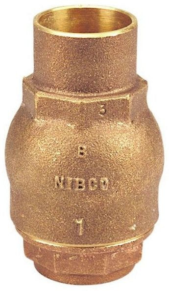 NIBCO Nibco NJ7Q00B Lift Check Valve 1-1/4 in Solder Bronze