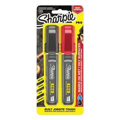 SHARPIE 2178496 PRO Markers Black/Red Chisel