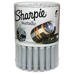 Sharpie 9597 Metallic Permanent Markers Fine Point Silver 36 Pack