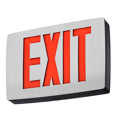 Lithonia Lighting LQC-W-1-R Quantum Die Cast Aluminum Exit Sign 120/277 Volt