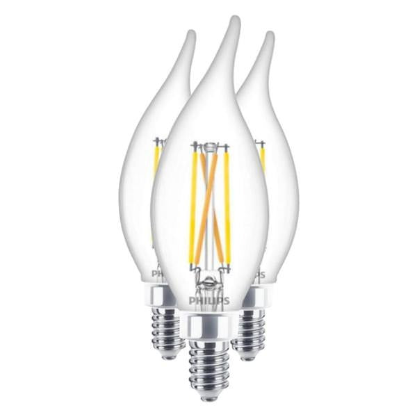PHILIPS Philips 566653 BA11 Candelabra LED Bulb 2.3W (3 Pack)