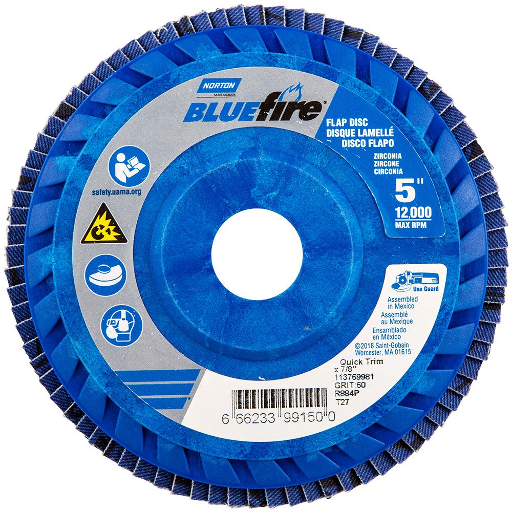 NORTON Norton 66623399150 Flap Disc 60 Grit Type 27 5 Inch