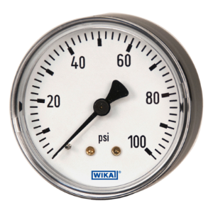 WIKA Wika 9311909 Hydraulic Gauge 2-1/2 in Face Diameter (Center Back Mount)