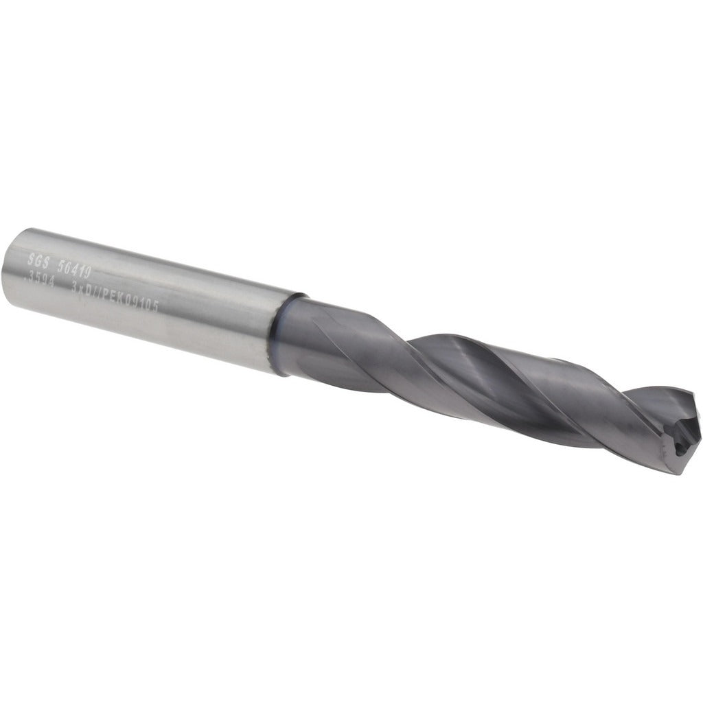 KYOCERA SGS PRECISION TOOLS Sgs 56419 Screw Machine Drill Bit 23/64 in Solid Carbide