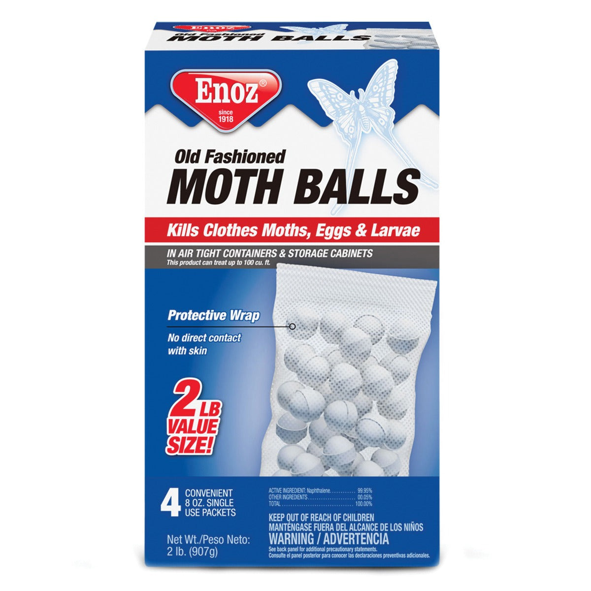 ENOZ Enoz E62.12 Old Fashioned Moth Balls 32 oz (4 x 8 oz Packets)