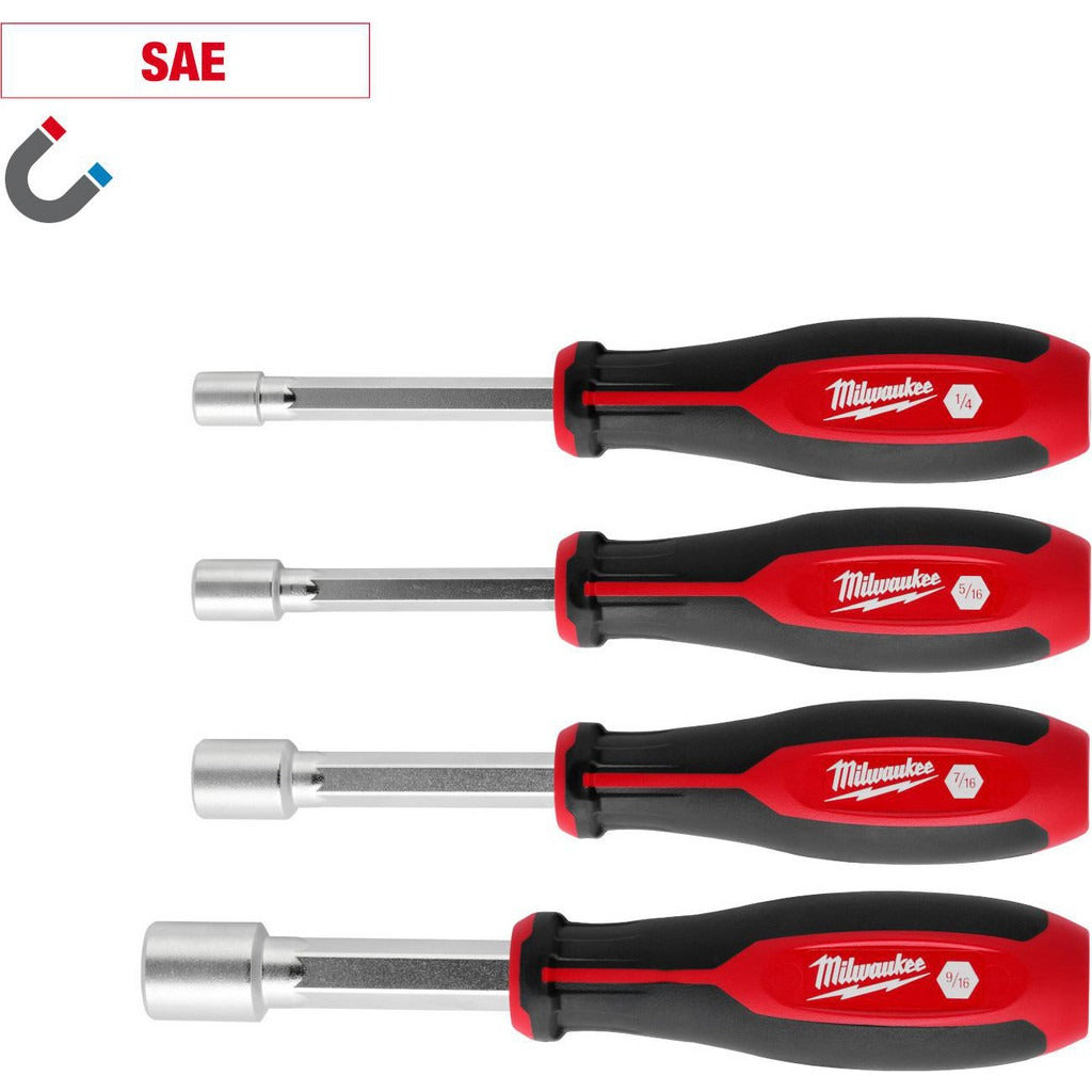 MILWAUKEE Milwaukee Tool 48-22-2544 Magnetic Nut Driver Set 4 Pc