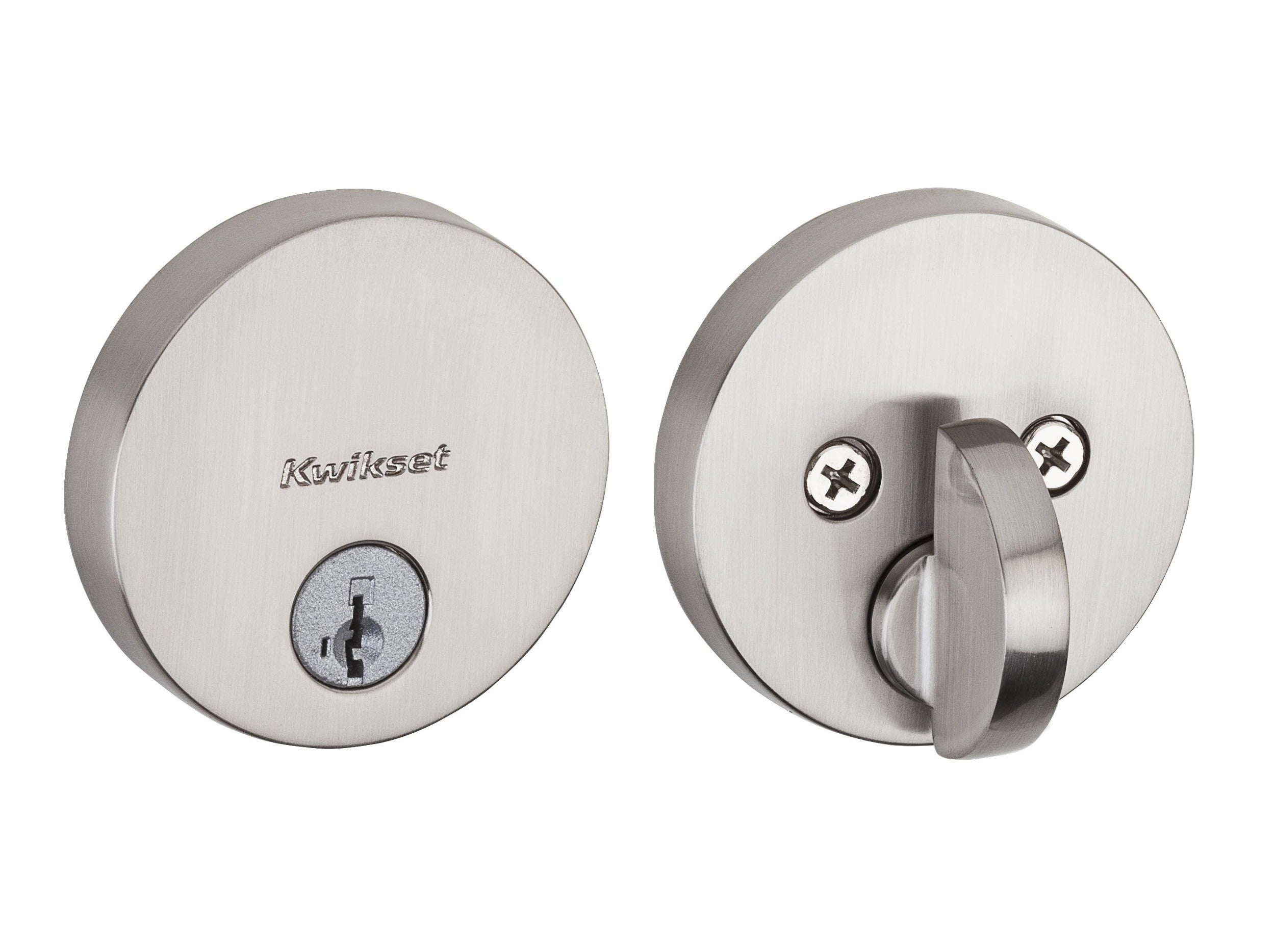 KWIKSET Kwikset 258RDT-15S.STRKP Smartkey Deadbolt Strike Pack Satin Nickel