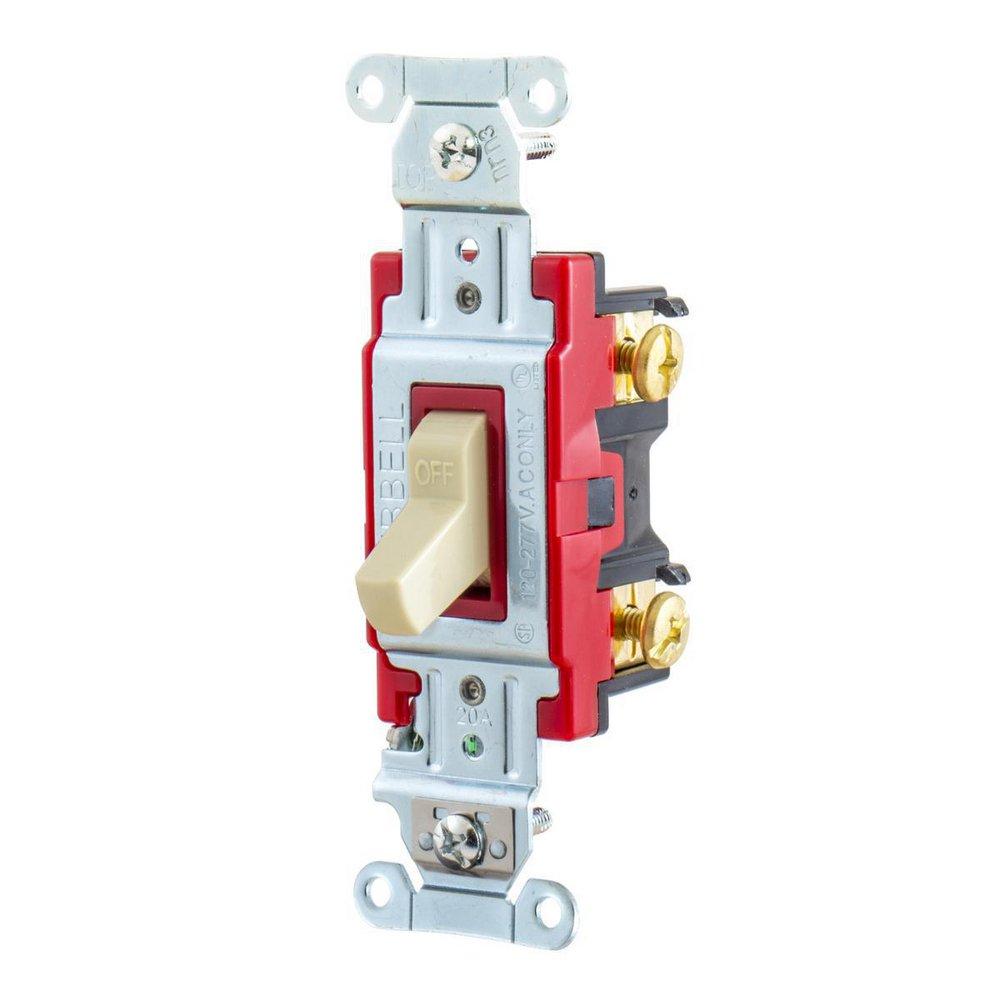 Hubbell 1221-I Toggle Switch, 125 Volts, 20 Amps