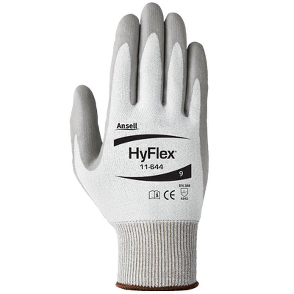 Ansell 11-644-9 HyFlex Size 9 Plastic Cut Protection Glove in Grey