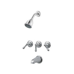 Pfister LG01-81BC Pfirst Series Three Handle Multi Function Bathtub & Shower Faucet in Polished Chrome