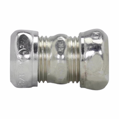 Crouse-Hinds 663 Compression Coupling, 1-1/4 in, For Use With EMT Conduit, Steel, Zinc Plated