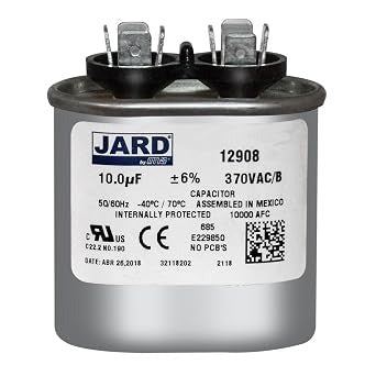 MARS (MOTORS & ARMATURES) Mars 12908 10Mfd 370V Oval Run Capacitor (1 Pack)