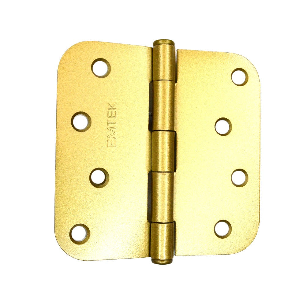 EMTEK Emtek 91034US4 Steel Hinge Pair 4x4 5/8in Radius Satin Brass
