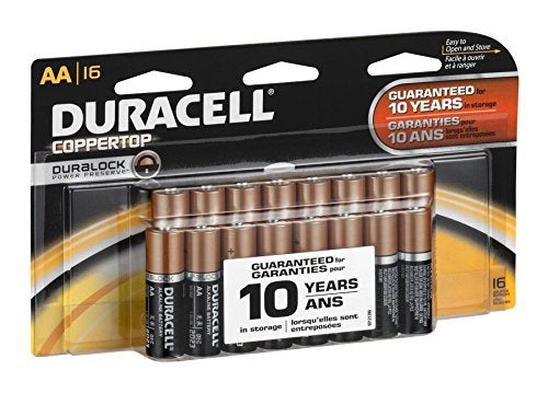 DURACELL Duracell MN1500B16Z Alkaline AA Batteries 1.5V (16 Pack) DURMN1500B16Z