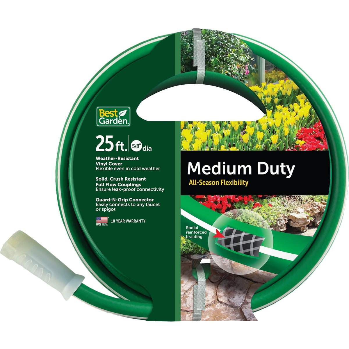 BEST GARDEN Best Garden DBAW5825V2 Medium-Duty Garden Hose (5/8 in x 25 ft)