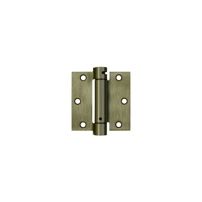 DELTANA Deltana DSH35U5 Spring Hinge 3.5x3.5 in Antique Brass
