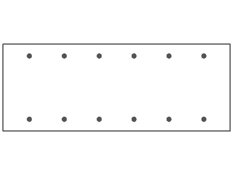 MULBERRY METAL PRODUCTS Mulberry Metal Products 86156 standard blank wallplate 6-gang (4.5 in H x 11.812 in W)