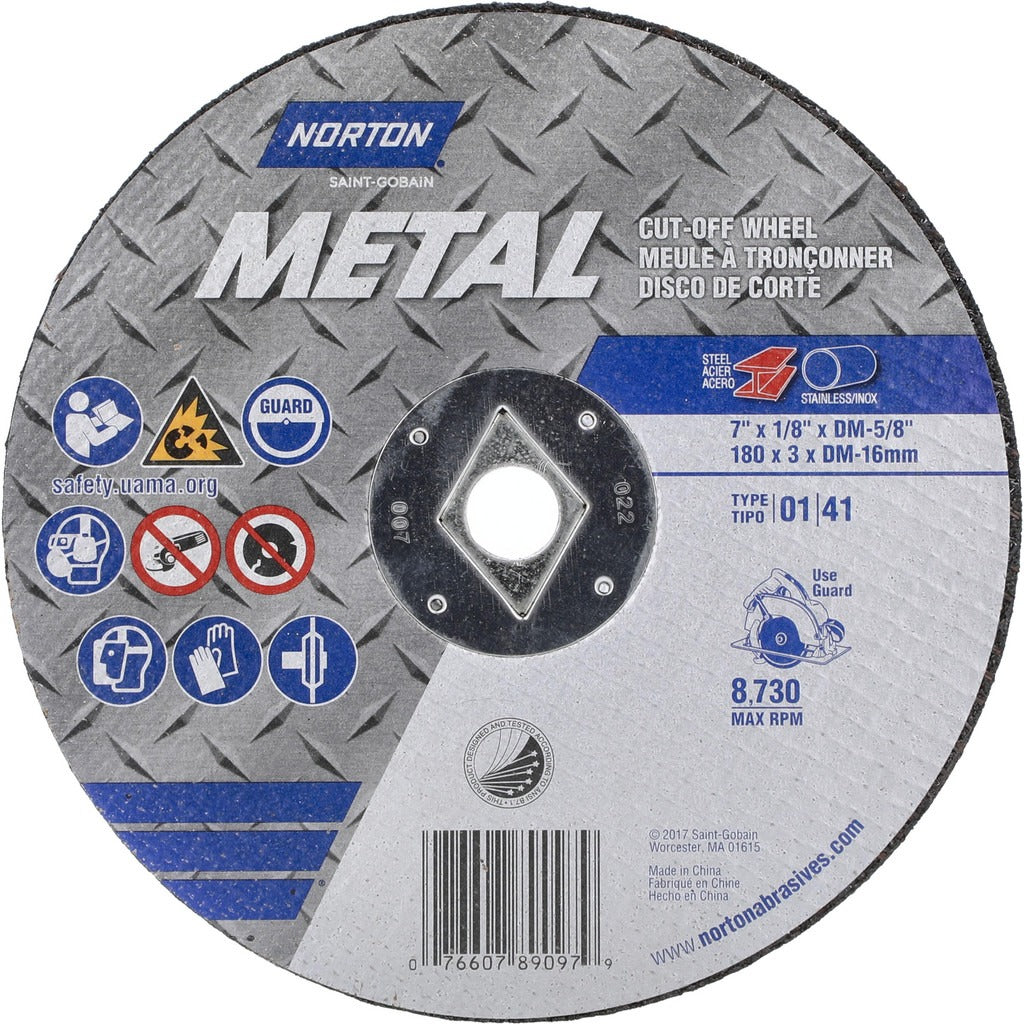 NORTON Norton 07660789097 Cut-off Wheel 7in Steel