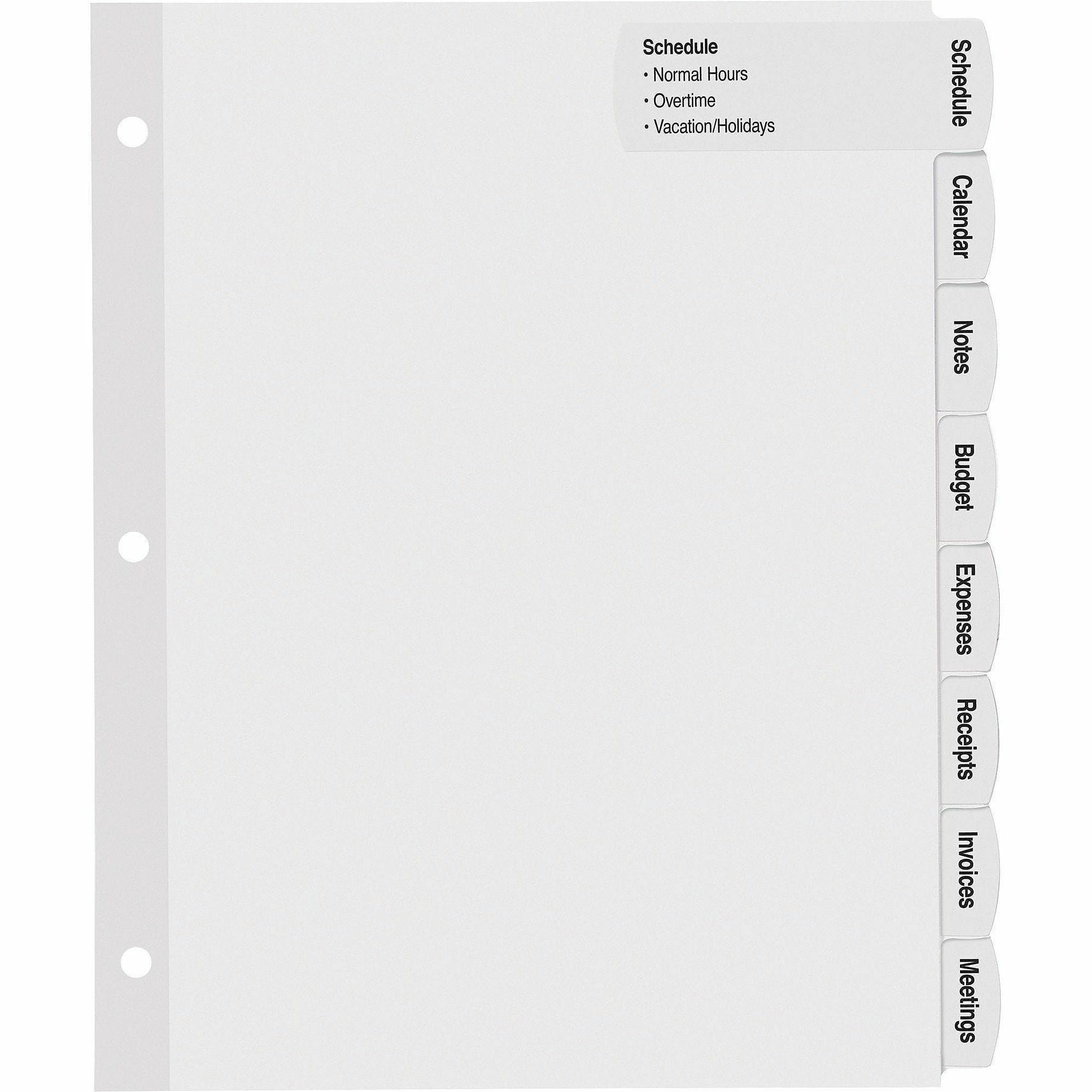 AVERY Avery AVE14441 Big Tab Printable Large Dividers 8-Tab 20-Pack