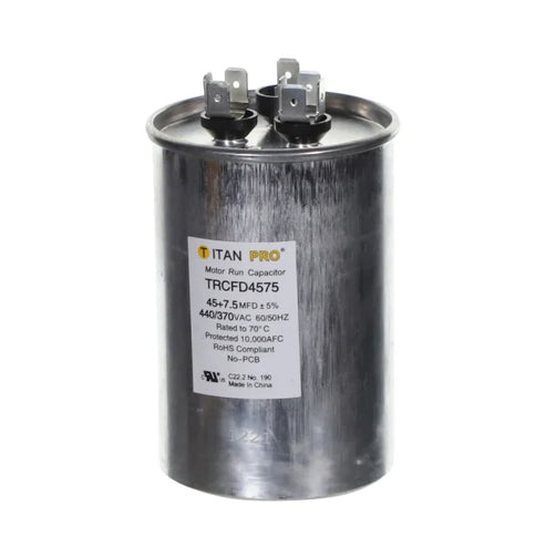 Packard TRCFD4575 45/7.5 MFD Round Dual Motor Run Capacitor (440/370V)