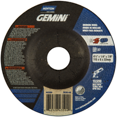 Norton 66252843594 Gemini A Type 27 Grinding Wheel 4-1/2 in Diameter