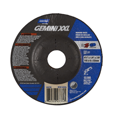 Norton 66252843788 Gemini XXL A Type 27 Grinding Wheel 6 in Diameter Replacement MPN