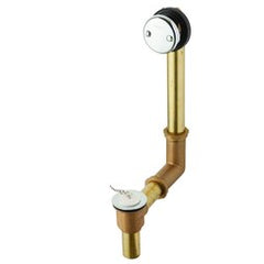 Gerber 41-891 Tub Shoe Drain with Chain and Stopper Chrome Brass 17 Gauge for Standard Tub