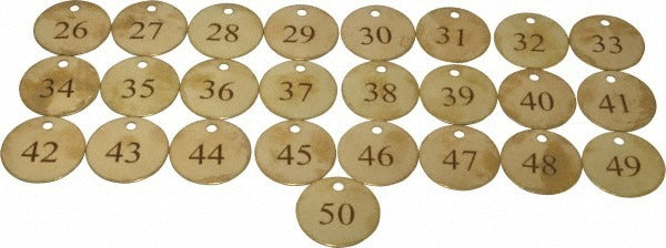 C H HANSON C.h. Hanson 40024 Blank Metal Brass Tag 1.5 in 25 Pack