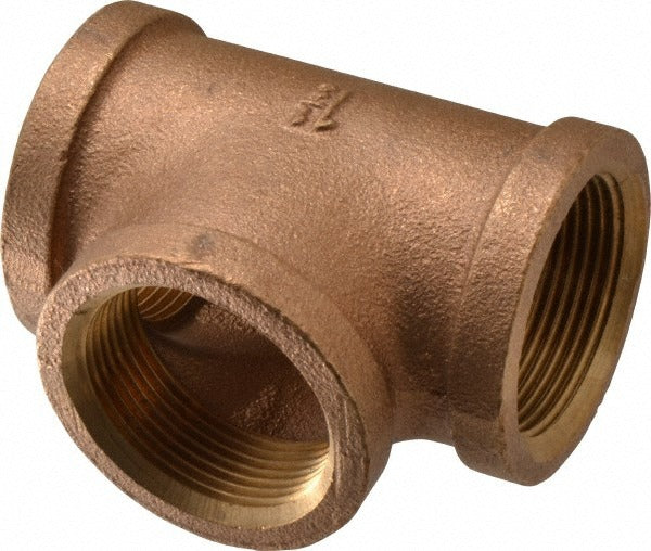 MERIT BRASS Merit Brass XB106-24 Brass Pipe Tee 1-1/2 in Threaded Class 125