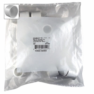 CHARLOTTE PIPE Charlotte Pipe Foundry Pvc 02116C 0600HA Slip Cap Sch40 1/2 in 10pk