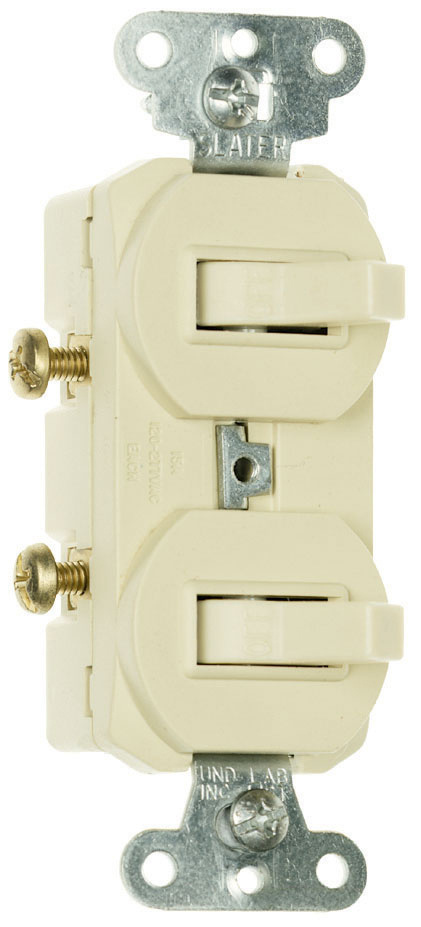 Legrand 690IG Pass & Seymour 690-IG Single Pole Double Combination Switch 15 Amps 120/277 Volts