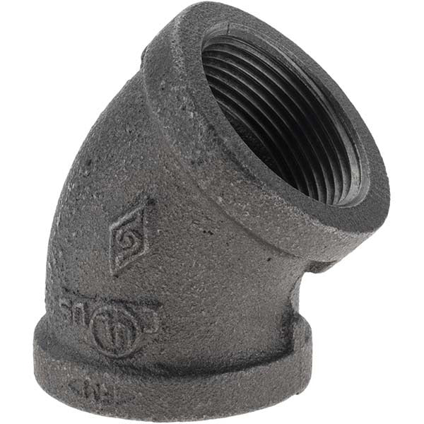 VALUE COLLECTION Value Collection 13266G 1-1/4 in Black Iron 45 Elbow Class 150