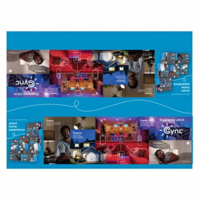 GE G E Lighting 12398 Cync Box Sign 4 Feet Double-sided