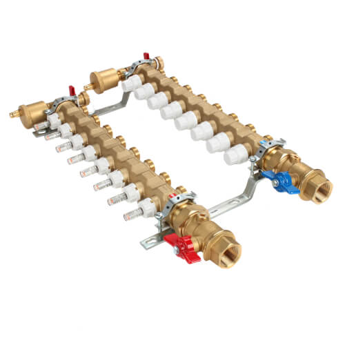 Caleffi 6686H5S1A TwistFlow 8 Loop Radiant Manifold Assembly