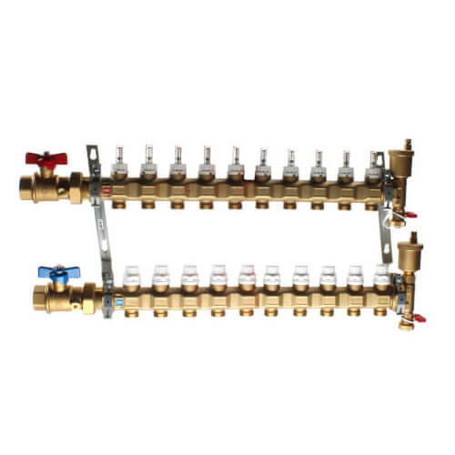 Caleffi 6686H5S1A TwistFlow 8 Loop Radiant Manifold Assembly