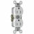 Pass & Seymour 3232TRW Duplex Type, Thermoplastic Material, 125 VAC, 15 Amp, 2 Poles, 3 Wires, White