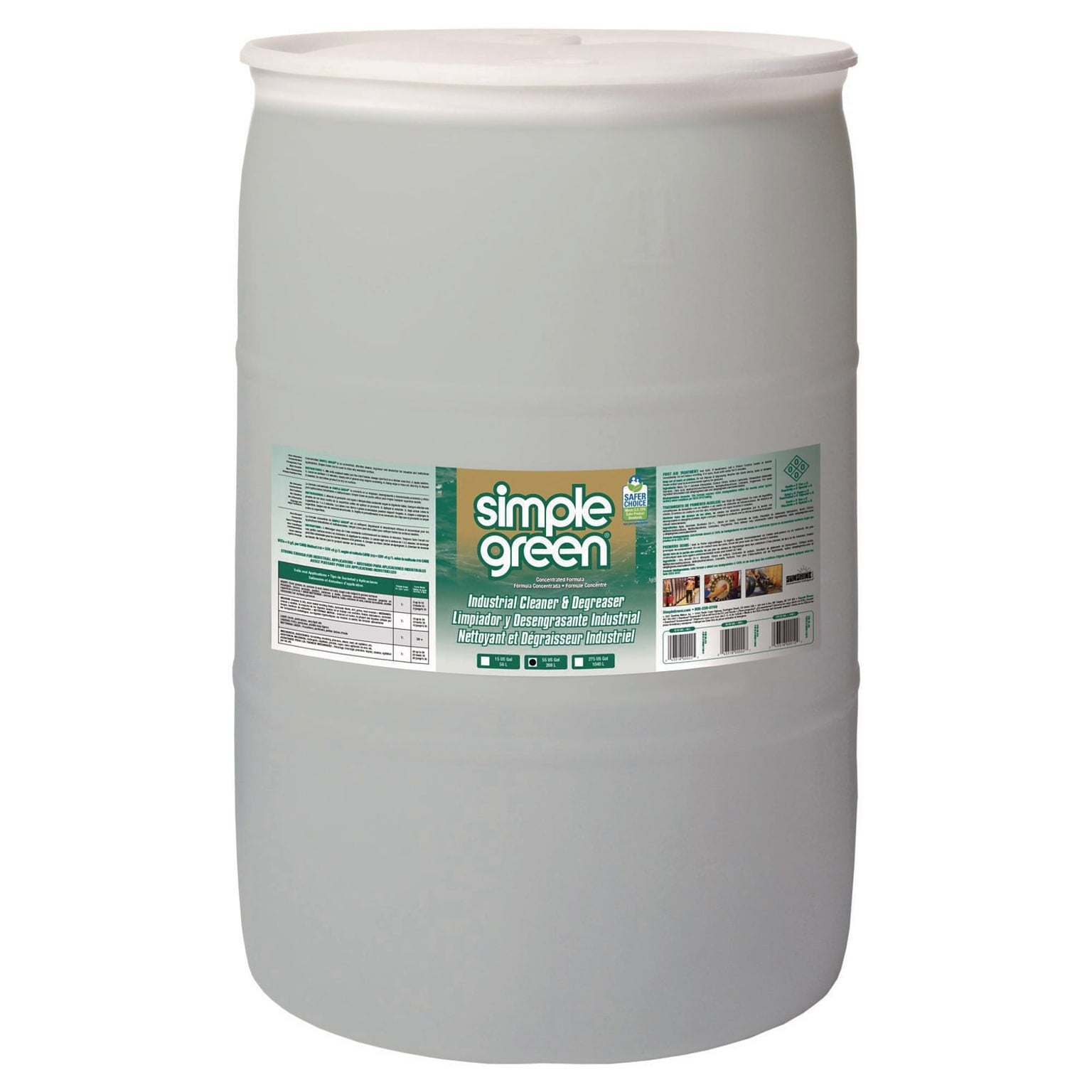 SIMPLE GREEN Simple Green SMP13008 Industrial Cleaner and Degreaser 55 Gal Drum